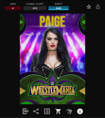 DIGITAL Topps WWE Slam 18 WRESTLEMANIA Green - PAIGE 2212cc