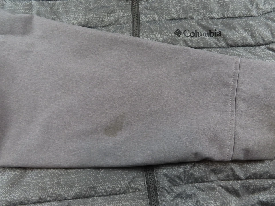 Columbia 夹克男式 2XLT 高灰色 Powerlite Omni 热混合帽 Puffer 外套 — 第 4/4 张图片