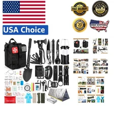 Comprehensive 250-Pcs Survival Gear Kit with Emergency Tent & First Aid Supplies