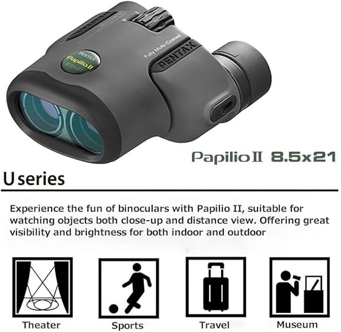 8.5x21 Compact Close Focus Binoculars HD Bak4 Prism Travel Outdoor Viewing - Image 2 of 4