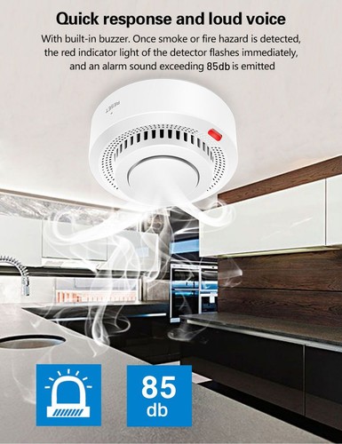 WiFi Smoke Alarm Fire Protection Smoke Detector Smokehous Combination Fire Alarm - Picture 10 of 13