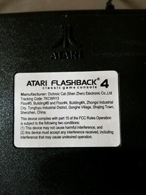 Atari Flashback 4 Launch Edition Black Console FOR PARTS ONLY 2 IR controllers