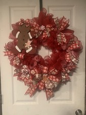 Gingerbread man Christmas Holiday Wreath Large Full