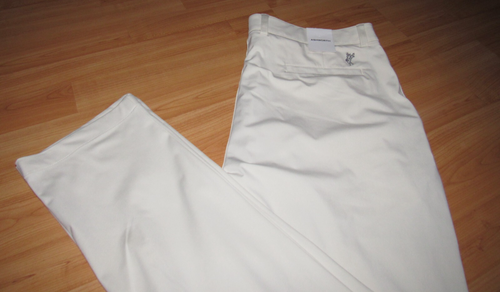 NWT New ASHWORTH Men's 38 X 33 Light Tan Golf Pants Flat Front Microfiber