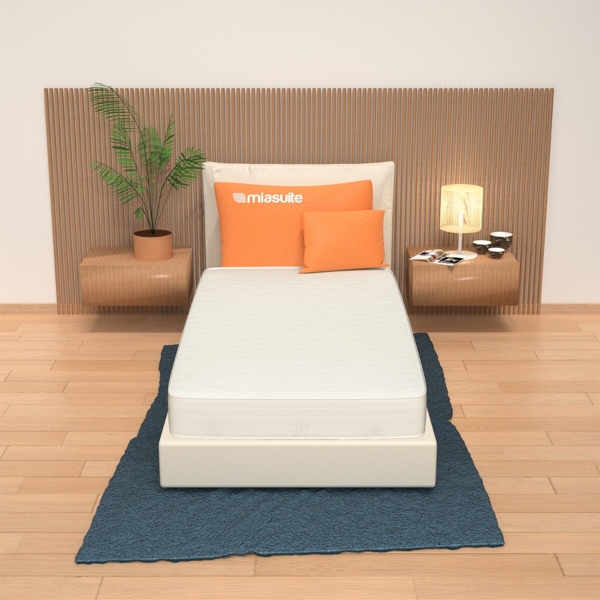 Materasso Singolo 80x200, Alto 14 cm - in  Aloe Vera, Waterfoam | Plus H14