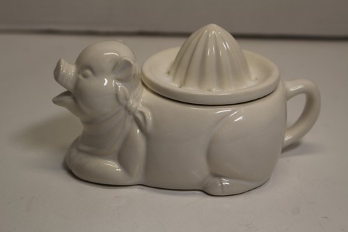 Vintage Japan Ceramic Pig Shaped 2 Piece Citrus Reamer Juicer - Picture 13 of 14