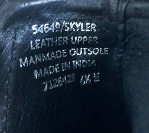Diba Skyler Ankle Boots Black Leather Silver Accents Almond Toe Women's Size 6.5 - Picture 13 of 14