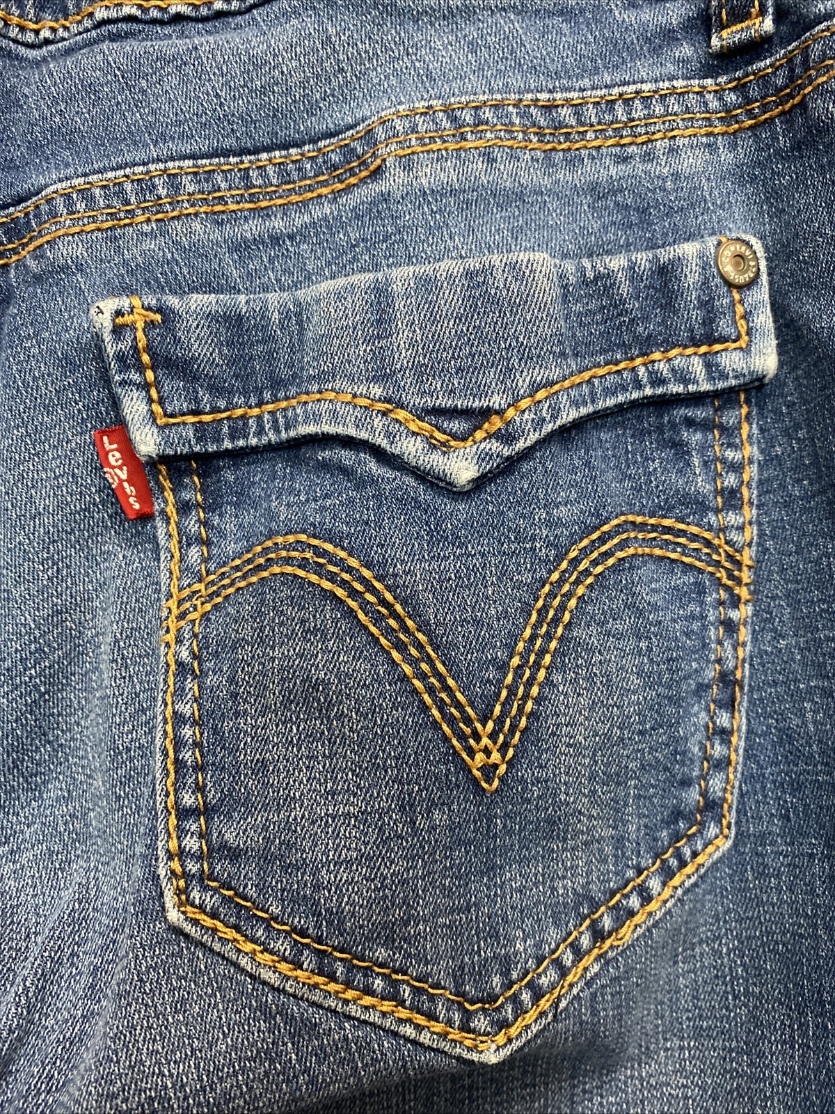 Women's Levi's Classic 529 Straight Stretch Blue Jeans Size 12 Short image 3