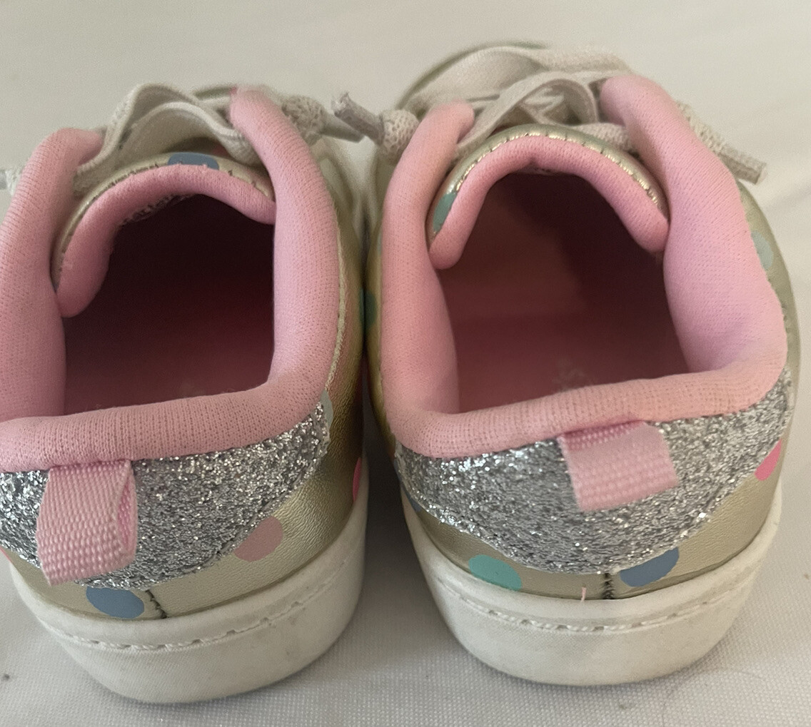 EUC_Carter's Polka Dot (Gold, Pink, Multi ) Sneakers Toddler Girls Size
