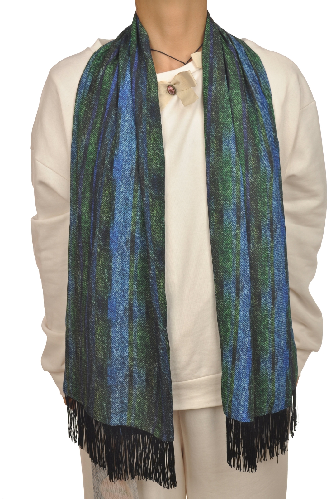 Джинсовая ткань Sciarpa rettangolare da Donna BMM laboratori Taglia TAGLIA UNICA Colore