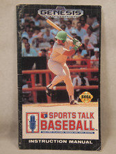 Sports Talk Baseball SEGA Genesis Authentic MANUAL ONLY