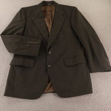 Jos A Bank Jacket S Gray Houndstooth Check 100 Wool Blazer Sport Coat 39R
