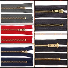 Reißverschluss Metall 4 mm nicht teilbar 10 12 14 16 18 20 cm Jacke Hose Tasche