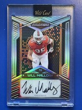 2023 Wild Card Alumination Draft Will Mallory Crystal Holograph Auto Orange /75