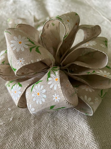 Burlap Bow,| Handmade, , Multiple Use, Easter, Colorful Spring,Basket Bows - Picture 6 of 10