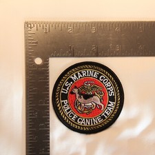Parche Equipo CANINE Policía Militar USMC, Cuerpo de Marines, Perros de Servicio K-9, 3"