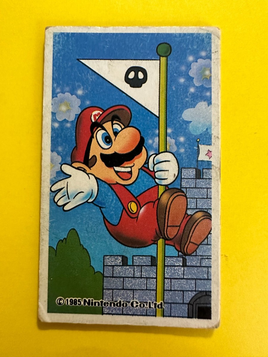 Mario Nintendo Famicom 1985 Menko Card Very Rare Japanese Japan No
