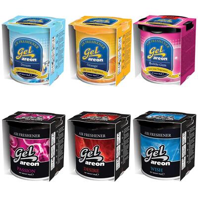 SPECIAL OFFER 6 Air Freshener Areon GEL CAN Fragrance Box Fragrance Tree FREE CHOICE