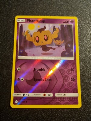 REVERSE HOLO Pokemon Sonne & Mond Kosmische Finsternis TCG Karte Phantump 93/236