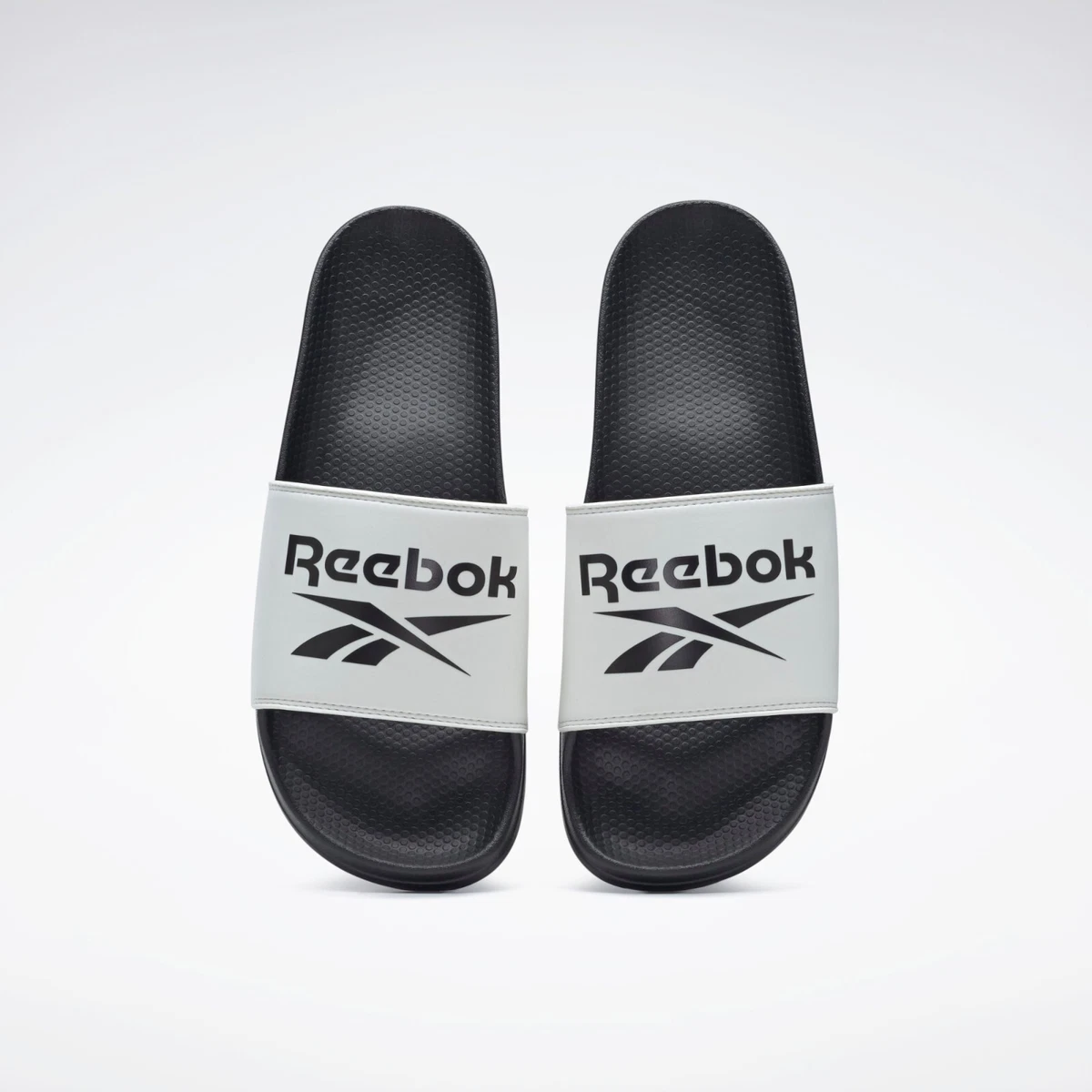 Reebok Fulgere Slides Men Black White Swimming Pool Beach Sandals