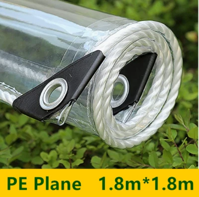 1.8m*1.8m Plane Transparente mit Ösen Wasserdicht Abdeckplane Garten, Pavillon