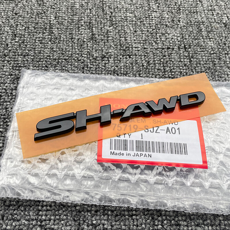 Acura SH-AWD Trunk Badge Emblem - Chrome, Self-Adhesive, Fits 2005-2017 Models