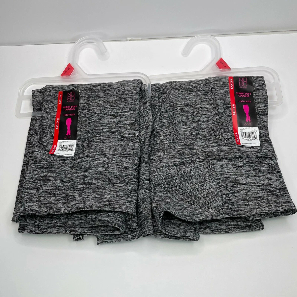 No Boundaries Womens Leggings Size S/CH (3-5) Grey/Black Pack of 2