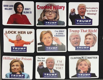 9 Signs Donald Trump Crooked Hillary Clinton Monica  Novelty Lot 11'' x 8.5''