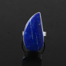 Solid 925 Sterling Silver Lapis Lazuli Gemstone Ring handmade Jewelry For Gifts