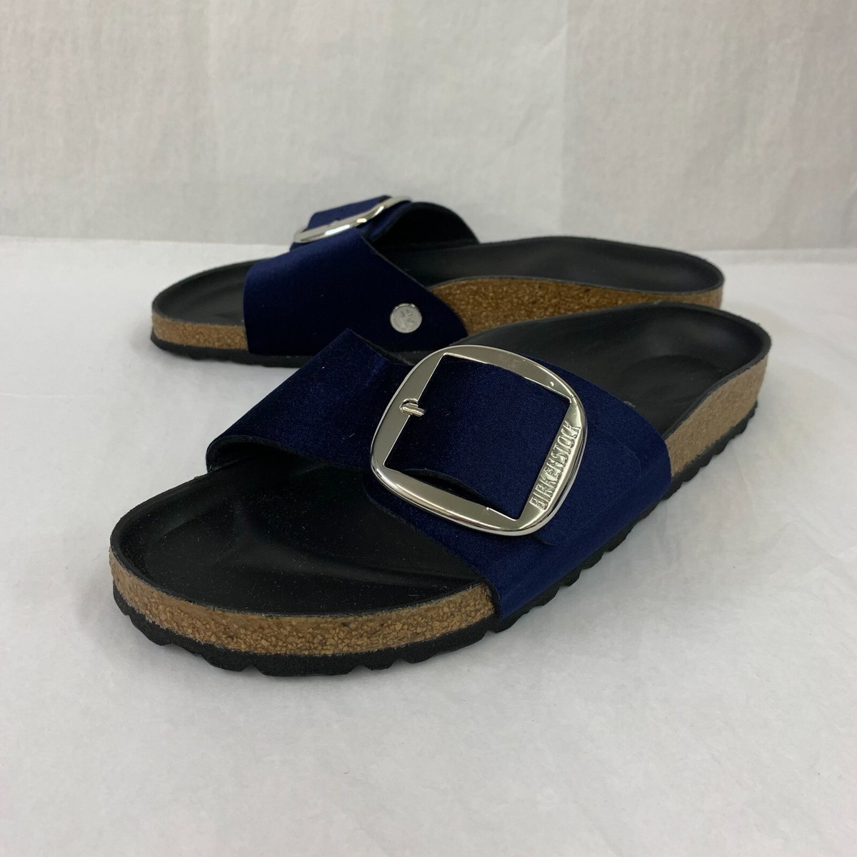 靴 24 BIRKENSTOCK Madrid Big Buckle Velvet Birkenstock New w/ Box Madrid Big Buckle Rivet Logo Midnight