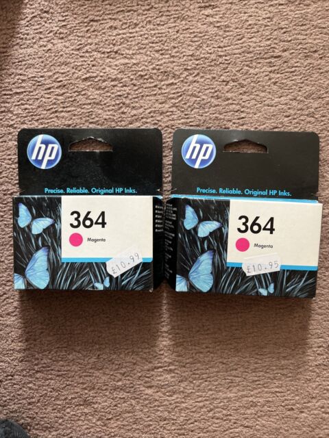 Genuine HP 364 Magenta Ink Cartridge Original Free UK P&P!! New and Sealed x 2