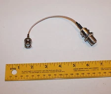 RF Patch Cable RG316 BNC male to N fem bulkhead 8"