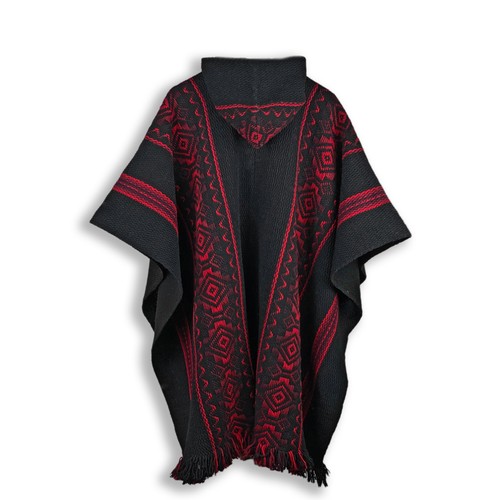 CHAQUETA PONCHO SUÉTER LANA LLAMA HOMBRE MUJER UNISEX CON CAPUCHA TODAS LAS TEMPORADAS - Imagen 2 de 5