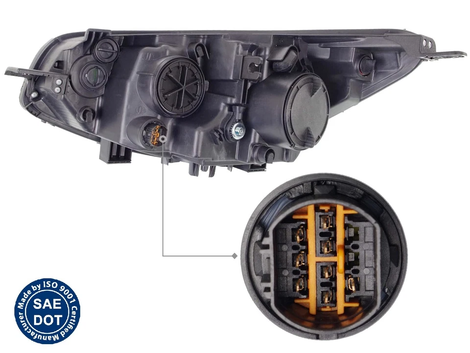 Farol principal projetor 2014 2015 2016 Kia Soul passageiro lado direito 92102B2050 - Imagem 2 de 4