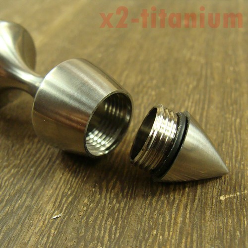 Titanium cone shaped Waterproof Capsule pill Bottle Lanyard bead inverted XH710 - Picture 6 of 8