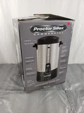 Proctor Silex Commercial 60 Cup Drip Coffee Maker Urn Locking Lid Aluminum 120V