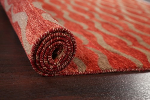 Zeitgenössischer Gabbeh Kashkoli orientalischer handgeknüpfter Flächenteppich geometrische Wolle 4'x6' - Bild 8 von 12