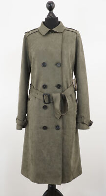 Blonde No.8 Damen Mantel Trench Lyon XL 42 grün oliv zweireihig mit Gürtel Neu