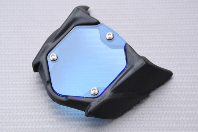 Cache phare bleu anti-gravillons pour moto YAMAHA YZF R15M V4 en acrylique