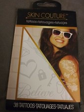 Skin Couture White Inspirational Love Temporary Skin Tattoos Body Art 38