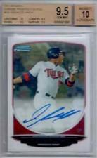 2013 Bowman Chrome Prospects Oswaldo Arcia BGS 9.5 GEM MINT Rookie Auto 10 RC