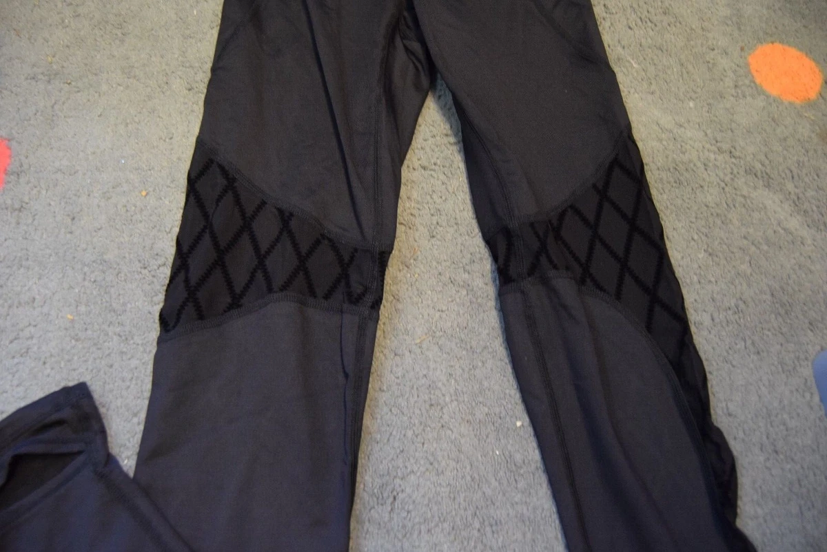 Black Bloch diamond mesh leggings with stirrup FP5044 Size XS
