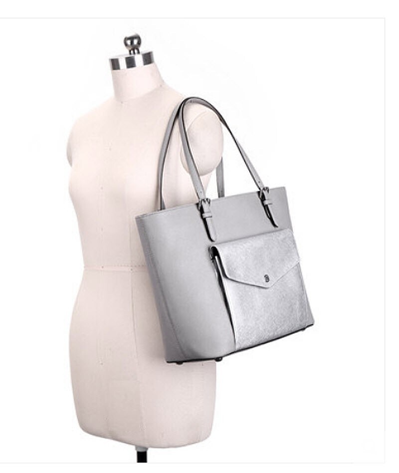 Michael Kors Jet Set Large Pocket Tote Bag Handbag Saffiano 