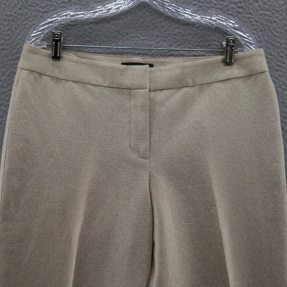 Pantalones Talbots Para Mujer Pierna Ajustada Brillantes 10 Metálicos Dorados Tiro Medio Fiesta Elegante Foto 3 de 4