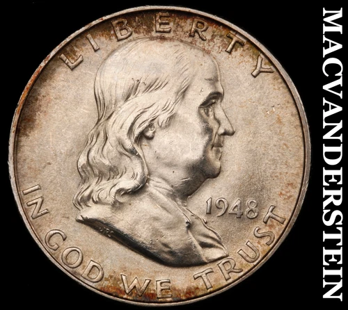 1948-D Franklin Half Dollar- (FBL) Choice Gem Brilliant Unc++Silver #i3535