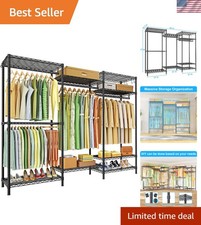Clothes Rack Heavy Duty Garment Closet Organi...