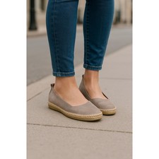 The FLEXX Espadrille Flat 7.5 Women Taupe Met...