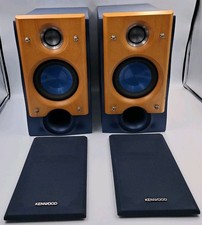 2 x Vintage Kenwood Bookshelf speakers 2 way LS-VHR Tested+ works Made in Taiwan