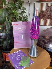 Mathmos Glitter Baby Astro Baby Lava Lamp Silver / Purple Boxed