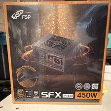 FSP SFX PRO 450W SFX 80+ Bronze PSU, Black Ribbon Cables FSP450-50SAC